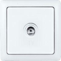 Systeme Electric Хит роз. TV ОУ 1 мест. бел. (пл.осн., RG6) РАТ-1А3-б (+) (240!)