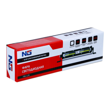 NG Фара светодиодная SLIM 18W, (2 cob 6"),рассеиваемый поток, белый свет