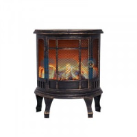 Камин Винтаж с эффектом живого огня 24.8х12.7х30 см (3хС нет в/к + USB) бронзовый Neon Night 511-023
