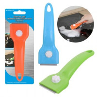 Скребок д/стеклокерам.плит &quot;Эконом&quot;, 15,5*5,5см (кратность 6шт!!!), пласт,нерж.ст.MS58-172 Мультидом