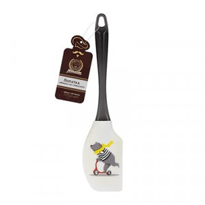 Лопатка кулинарная силиконовая "Мишка на самокате" 27*6*1,5см, 17378 MARMITON