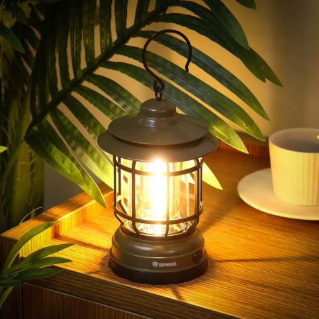 Светильник для кемпинга тм ЕРМАК, COB, 2 режима, 3хАА, 120х180х120 мм