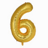Шар воздушный фольгированный "Цифра" тм Fntastic, 40", золотистый, микс