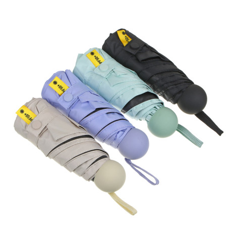 Мини-зонт, механика, сплав, пластик, полиэстер, 50 см, 6 спиц, 4 цвета, 5043