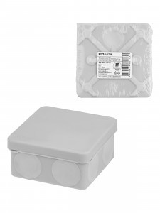 TDM Коробка распред. двухкомпонентная ОУ 80х80х40 8гермов, серая IP66 ПМ (120!) SQ1401-2512