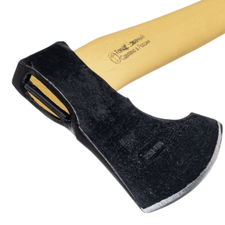 Топор кованый, в сборе, 1200/1550г, деревянное топорище, 500 мм, таежный "Тигр"// Россия