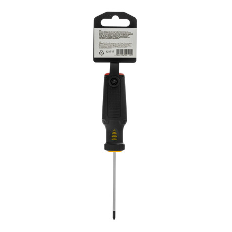 Отвертка, PH0х75 мм, S2, 3к рукоятка Denzel