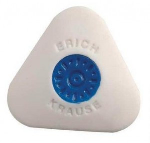 Резинка стирательная ERICH KRAUSE "SMART&SOFT MINI" треугольная, пласт. держатель, 57000/58000 22230