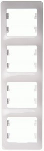 Systeme Electric GLOSSA рамка СУ 4 мест. бел. (вертик.) GSL000108 (15!)