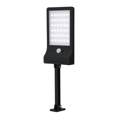 BY Светильник уличный настенный с сол. панелью, датчик движения, 370 лм, 6500K, 1800 мАч, IP65