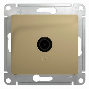 Systeme Electric GLOSSA мех. роз. TV СУ 1 мест. титан (окон RG6 1dB) GSL000491 (10!)