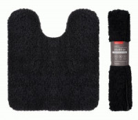 Коврик д/ванной (под унитаз) БАРДИ 60*55см, микрофибра h ворса=3см, черный 75482 Master House