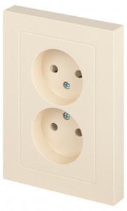 ЭРА Intro Accent мех. роз. СУ 2 мест. 16А 250В, слоновая кость Б0063474