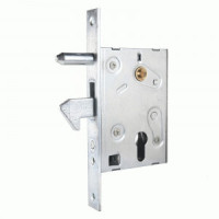 Замок врезной для откатных ворот б/руч БУЛАТ ЗВ4-1К.60.72.25.04 хром 60мм под ц/м, м/о 72 мм (20)