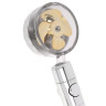 Лейка для душа-турбо лейка, 1 режим, с вентилятором, кнопка стоп, 75мм, хром