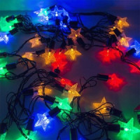 Гирлянда светодиодная "Звездочки", SE-STARS-540M, 5M, 40 LED, мульти (4цв.)