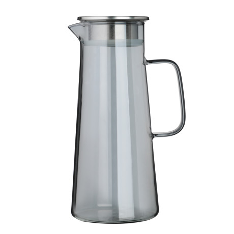 SATOSHI Графит Кувшин для воды 1,8л, 2 кружки 200мл, стекло, нерж.сталь