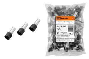 TDM наконечник-гильза штыревой втулочный изол. НШВИ F-12 Е6012 6мм2 (уп. 100шт., цена за ГУ) (15!) S