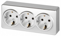 ЭРА Эксперт роз. ОУ 3 мест. земля 16A,250В алюминий 11-2208-03 63010