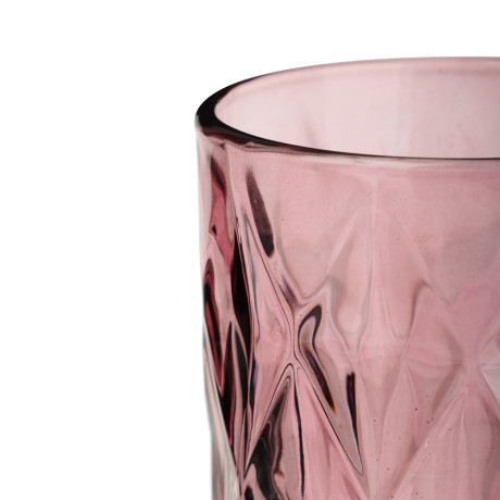 MILLIMI Набор стаканов 6 шт, 350 мл, стекло, бордовый ромб