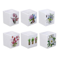 INBLOOM Кашпо Цветы 10х9см, керамика