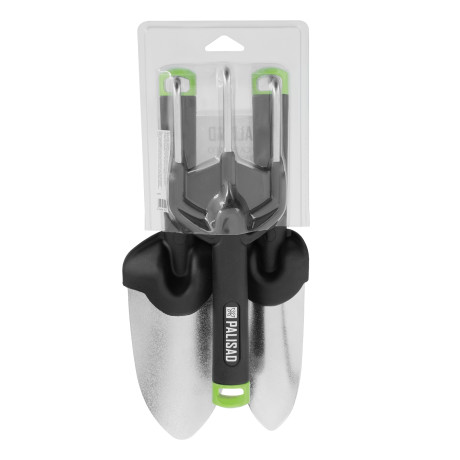 Набор садового инструмента, стальной, полипропиленовые рукоятки, 3 предмета, BASE Palisad