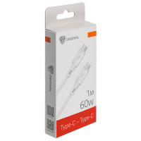 BY Кабель для зарядки Twist Type-C-Type-C, 60W, 1 м, 5A, гибкий силикон, белый