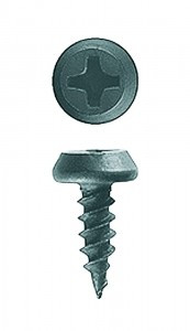 Саморезы ЗУБР "МАСТЕР" фосфатиров., д/ крепления лист. металла до 0.9мм, полуцилиндр. головка,