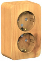 Systeme Electric BLANCA роз. ОУ 2 мест. 16А ясень (пл.осн., земля, штор.) BLNRA011205 (8!)