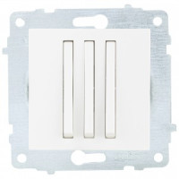 OVIVO мех. выкл. СУ 3 кл. 10А (узкая клавиша) белый (ко всем рамкам) 610-000201-254
