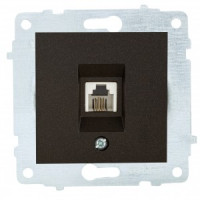 OVIVO мех. роз. СУ 1 мест. тел. 1 мест. черный металлик (ко всем рамкам) 600-000317-221