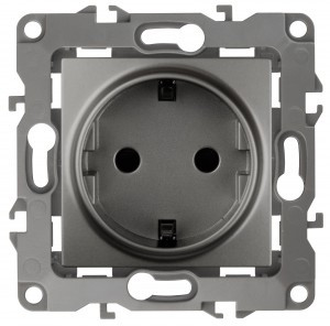 ЭРА 12 мех. роз. СУ 1 мест. 16А земля, шторки, графит, автоклеммы 12-2102-12 3880