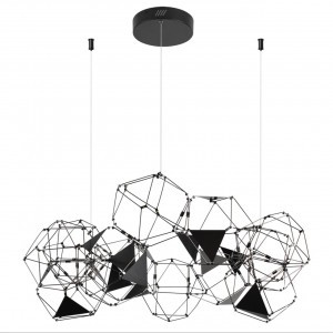 ODEON LIGHT 5087/56L L-VISION ODL25 черн хром/мет Люстра LED 56W 4000K 3360lm TRELLIS