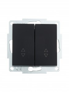 Lezard VESNA мех. выкл. СУ 2 кл. 10А (проходн.) черный бархат (корп. ABS)  742-4288-106