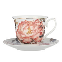 Набор чайный 2 пр., 225мл, MILLIMI, Пионы, фарфор