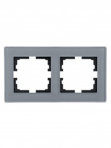 Lezard VESNA рамка акрил СУ 2 мест., гориз., асфальт матовый 742-M6980-147