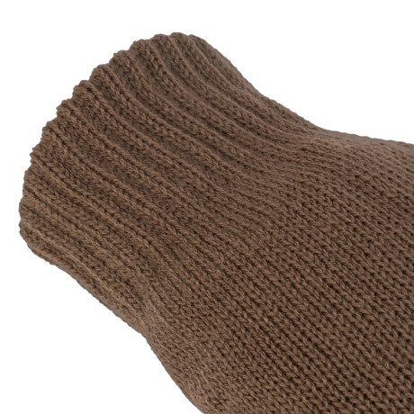 Перчатки трикотажные, акрил, двойные, коричневый, двойная манжета Сибртех