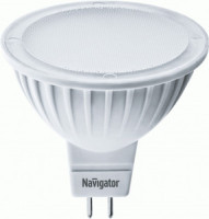 Navigator MR16 GU5.3 220V 5W(400lm) 6500K 6K мат. 40x50 пласт NLL-MR16-5-230-6.5K-GU5.3 (20!) 94382