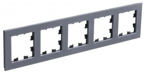 Systeme Electric AtlasDesign Nature рамка СУ 5 мест. мрамор айс грей ATN343205
