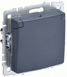 IEK BRITE мех. роз. СУ земля(штор, крыш.) 16А IP44 РСбш10-3-44-БрМ маренго BR-R16-16-44-K35