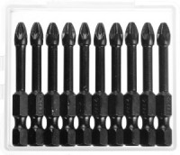 Биты ЗУБР &quot;ПРОФИ&quot; Pozidrive, тип хвостовика E 1/4&quot;, PZ2, 50мм, 10шт, в пластиковом боксе, на карточк