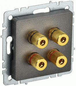 IEK BRITE мех. роз. СУ аудио х4 РА10-БрТБ бронза BR-S40-K45
