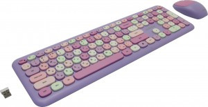 Комплект клавиатура+мышь мультимедийный Smartbuy 666395 фиолетовый (SBC-666395AG-V) /10