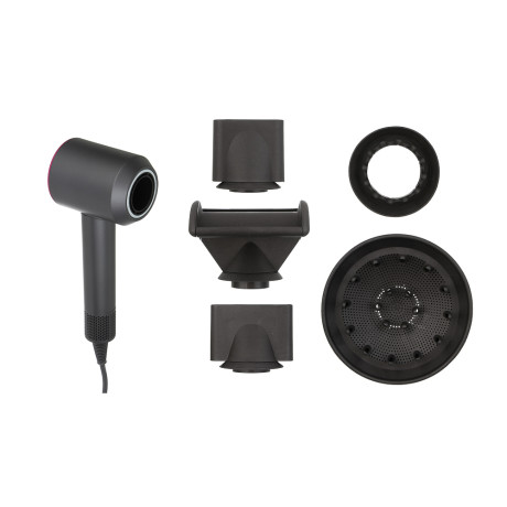 LEBEN Фен для волос, BLDC мотор, 2500 Вт, 3 скорости, 4 темп.режима, 5 насадок, 220В