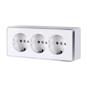 Werkel роз. ОУ 3 мест. 16A земля шторки Gallant (белая) W5073101 a051594