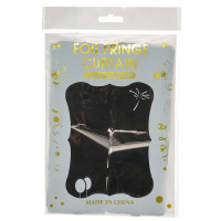 Занавес 9222-22 из фольги &quot;Прямоугольник&quot; черный 1*1,8м (600)