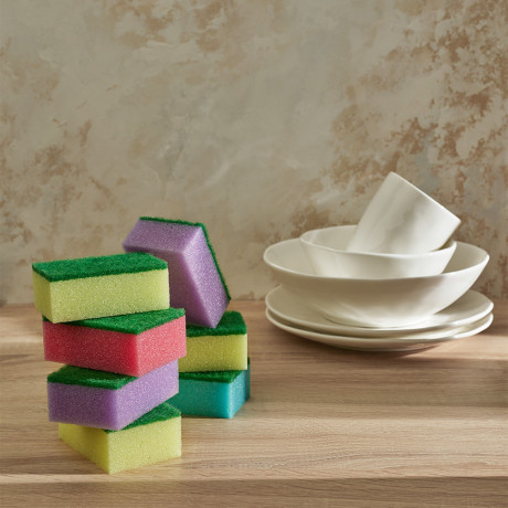 VETTA Набор губок для мытья посуды "Эконом" 5+2 шт, 9х6х3,5см