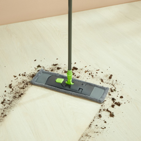 VETTA Швабра "Классик" с плоским мопом из микрофибры, разборная, телескоп