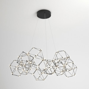 Eurosvet св-к подвес. LED 55W 4000K 3114lm 850х930х1500 мет чер жемч Uma 90169/12 Умный дом a061154