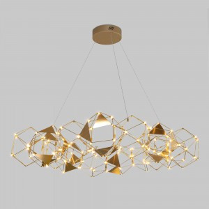 Eurosvet св-к св/д подвесной 64W 6084lm 3000K 1060х1060х2000 мет. медь Uma 90369/15 a065035